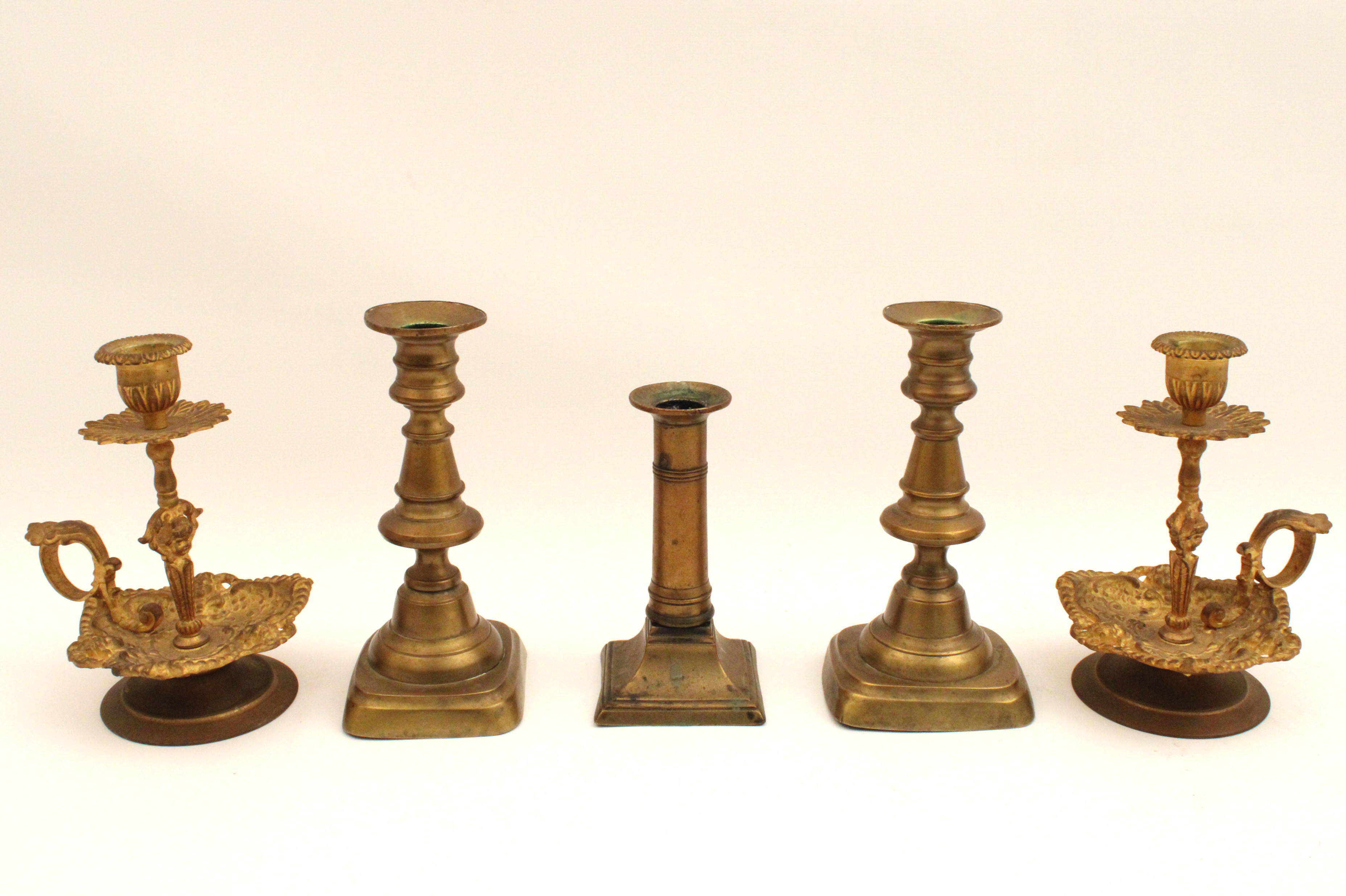 5 PC MISC.  LOT OF CANDLESTICKS