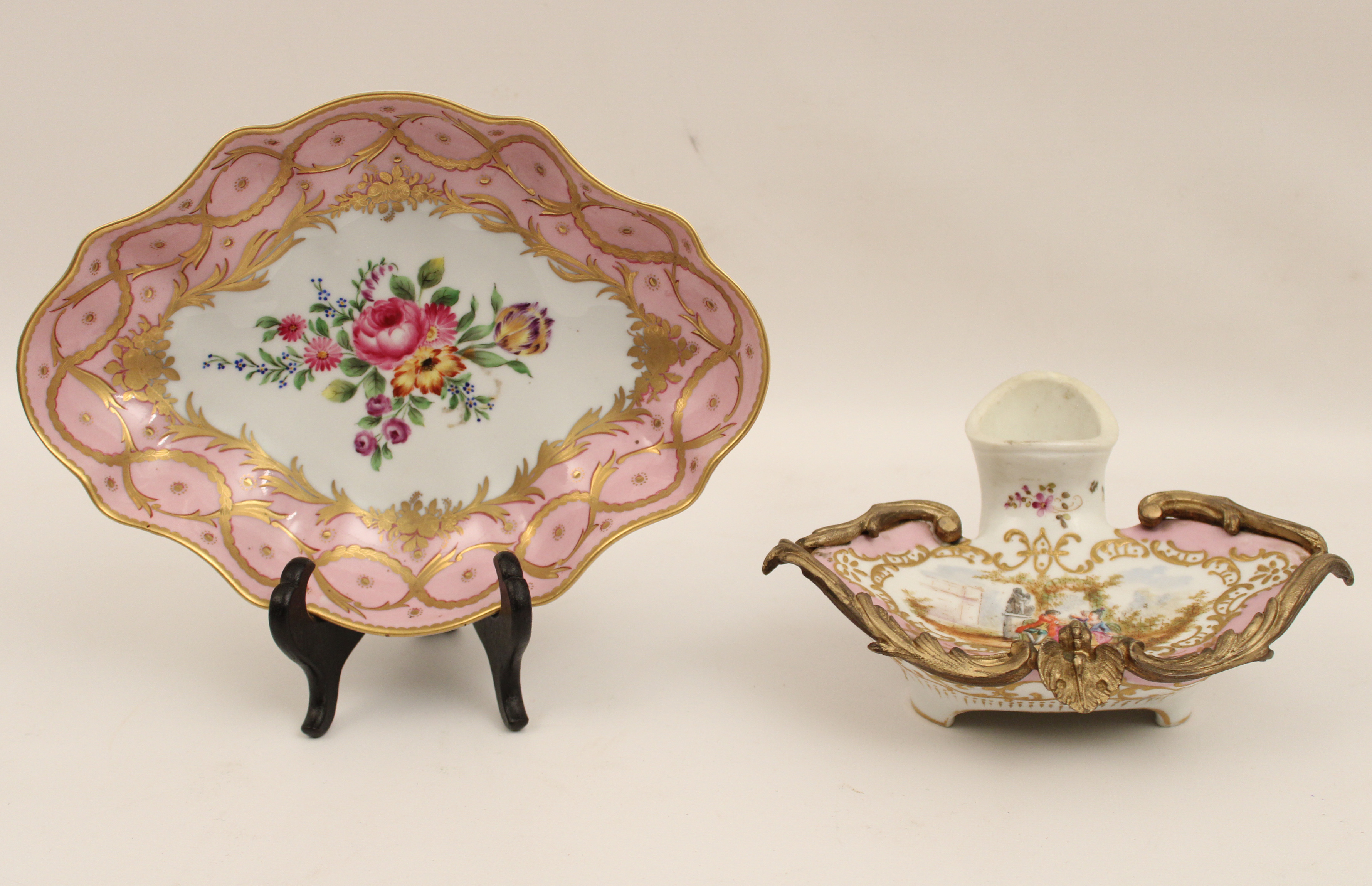 2 PC FRENCH PORCELAIN RELATED LOT 35f870