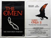 2PC THE OMEN AND OMEN II ONE SHEET 35f911
