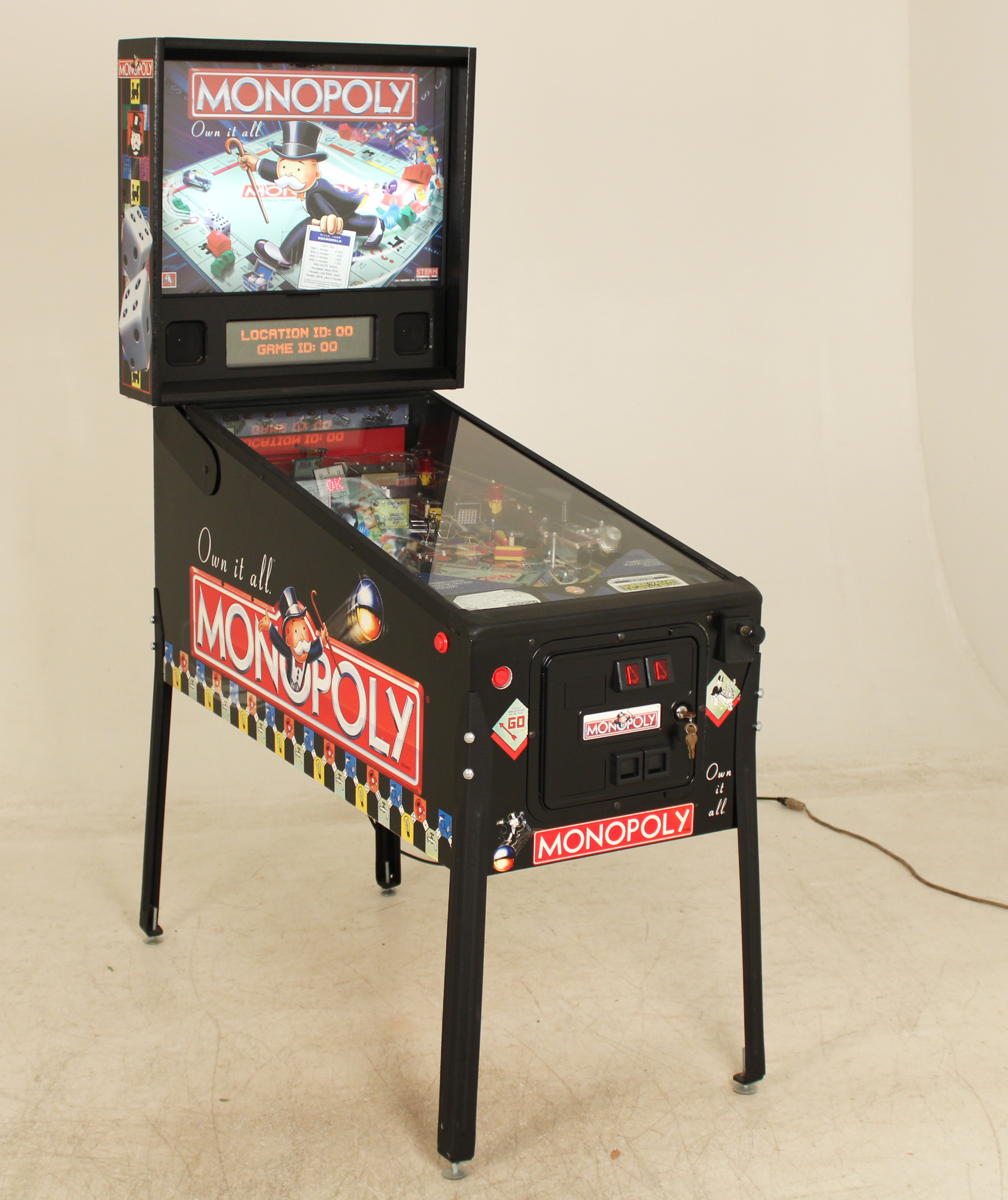 2001 COMMERCIAL MONOPOLY PINBALL 35f9f0