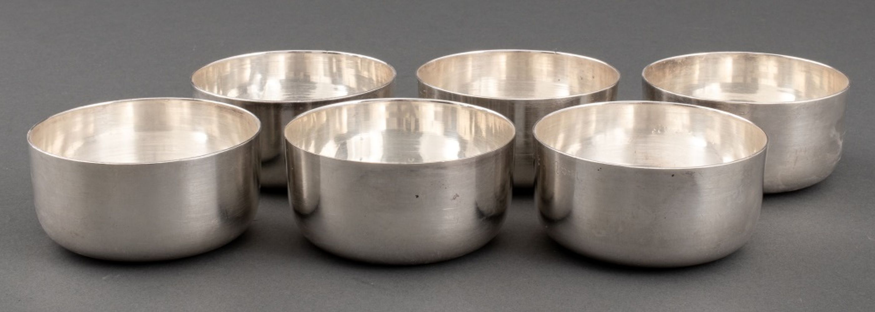 INDIAN SILVER RICE BOWLS 6 Group 3600dc