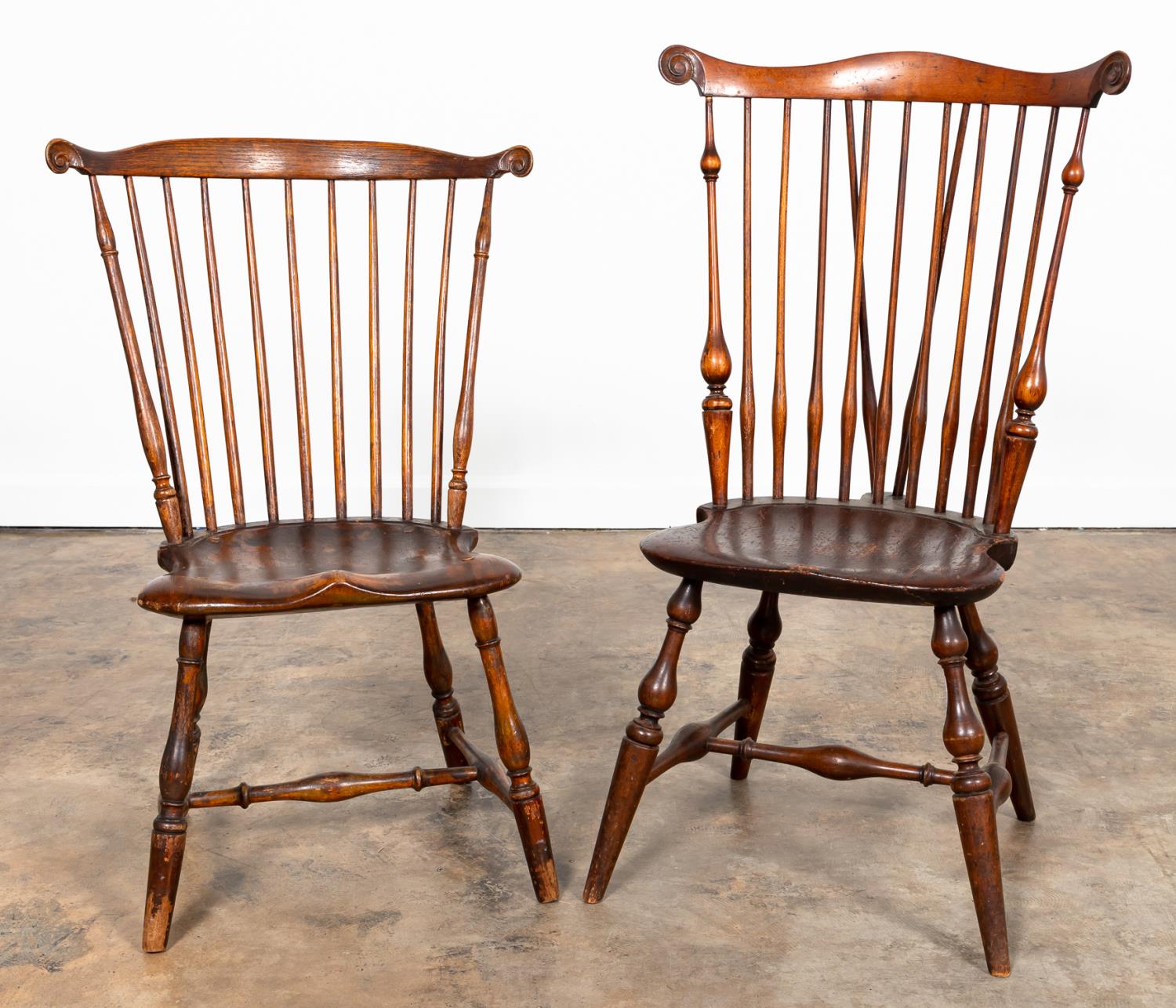 TWO WINDSOR SIDE CHAIRS ONE WALLACE 35de0e