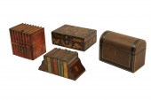 GROUP OF 4 DECORATIVE HINGED BOXES Group