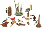 GROUP OF 9 FOLK ART BIRD MODELS Collection