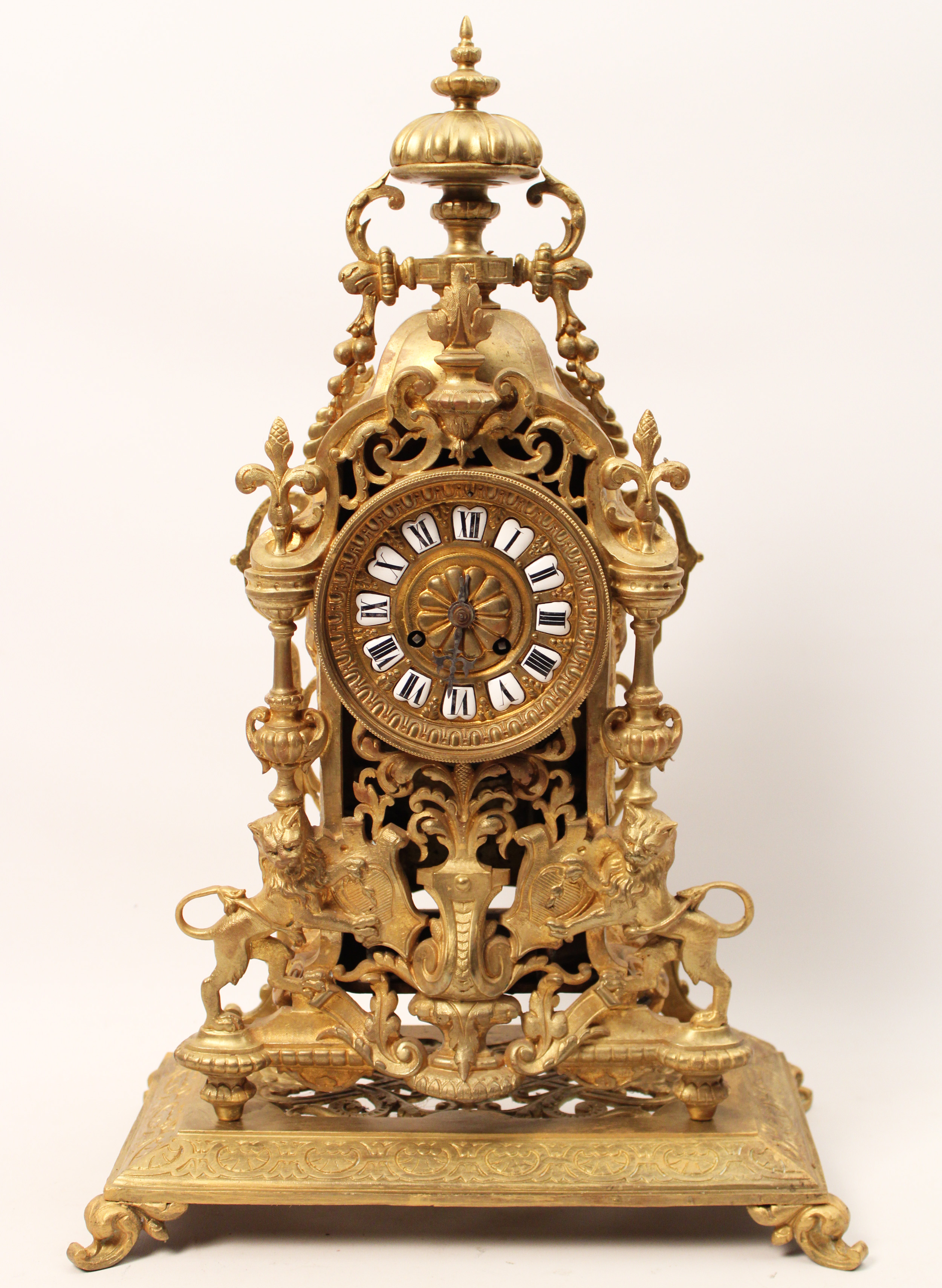 FRENCH GILT BRONZE CLOCK WITH URN 35e804
