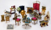 66PC MINIATURE DOLLHOUSE FURNITURE COLLECTION