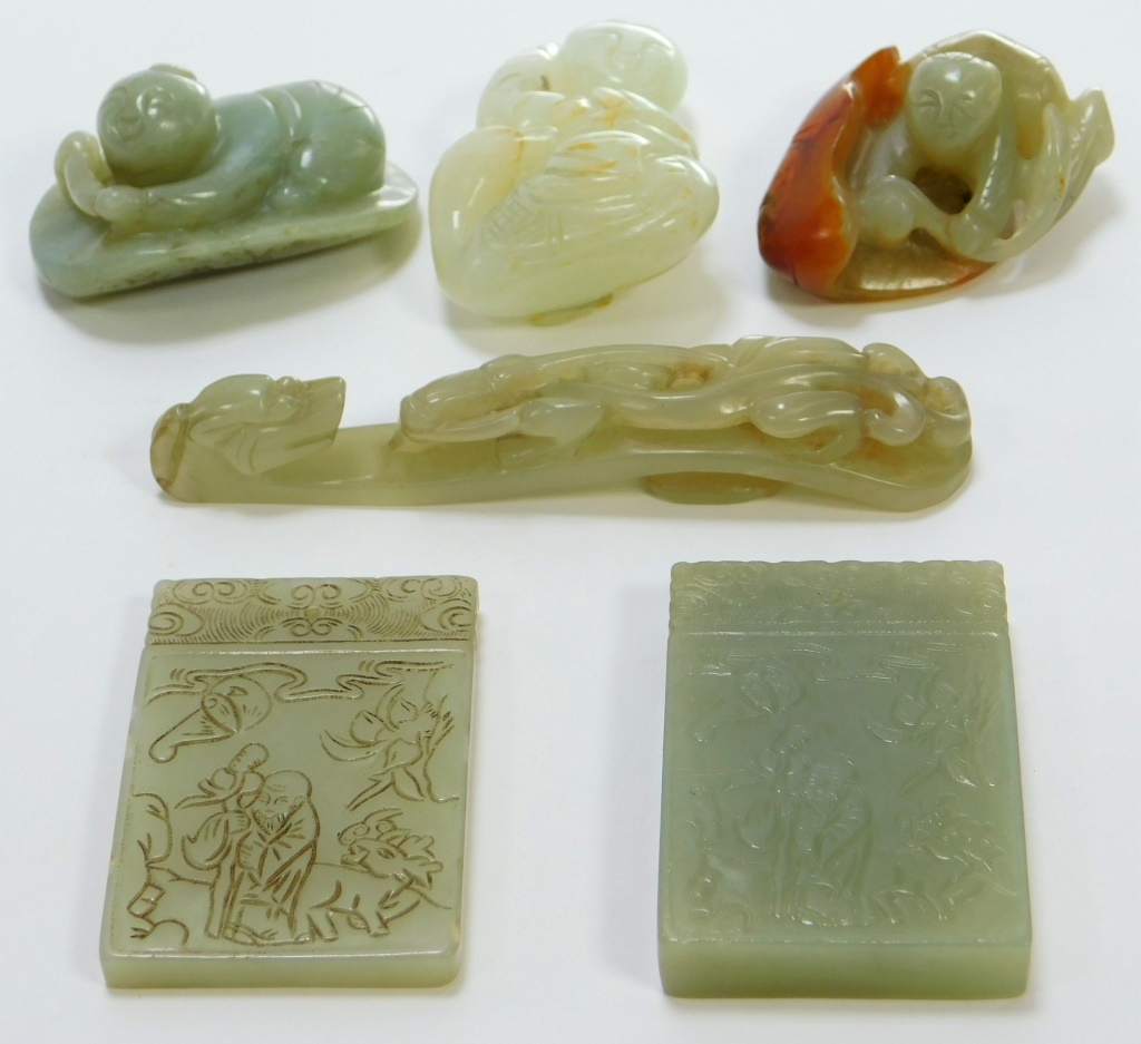 6PC CHINESE QING DYNASTY CARVED 35eaaa