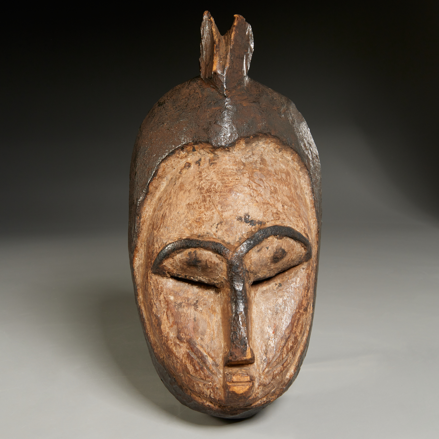 AFRICAN CARVED TRIBAL MASK EX MUSEUM 36149b