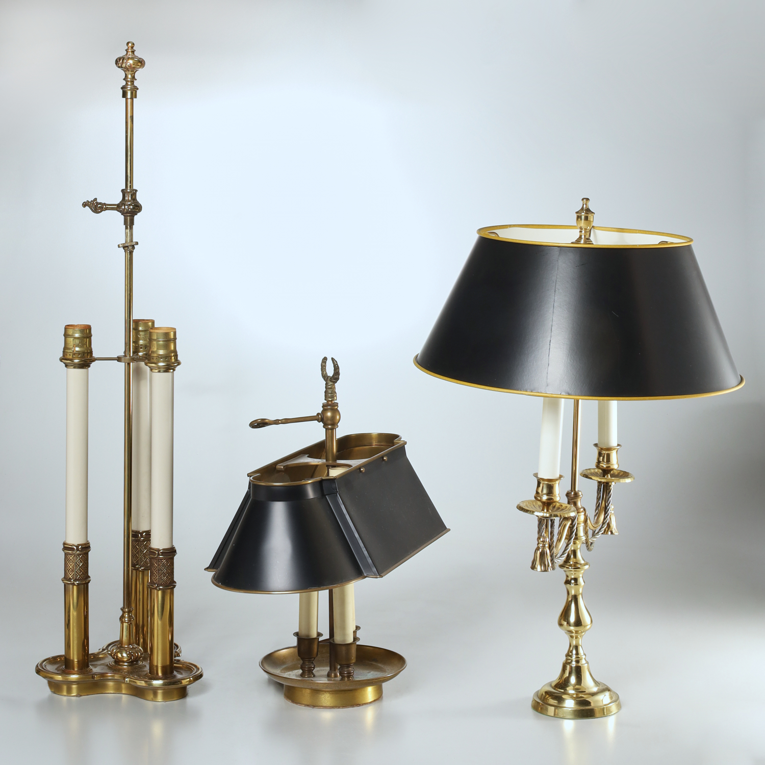  3 BRASS TABLE LAMPS INCL STIFFEL 361712