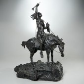 GREGORY PERILLO, LARGE BRONZE INDIAN
