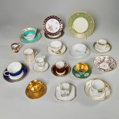 GROUP PORCELAIN CUPS, SAUCERS, AND DISHES