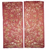 MAGNIFICENT PAIR CHINESE SILK EMBROIDERED
