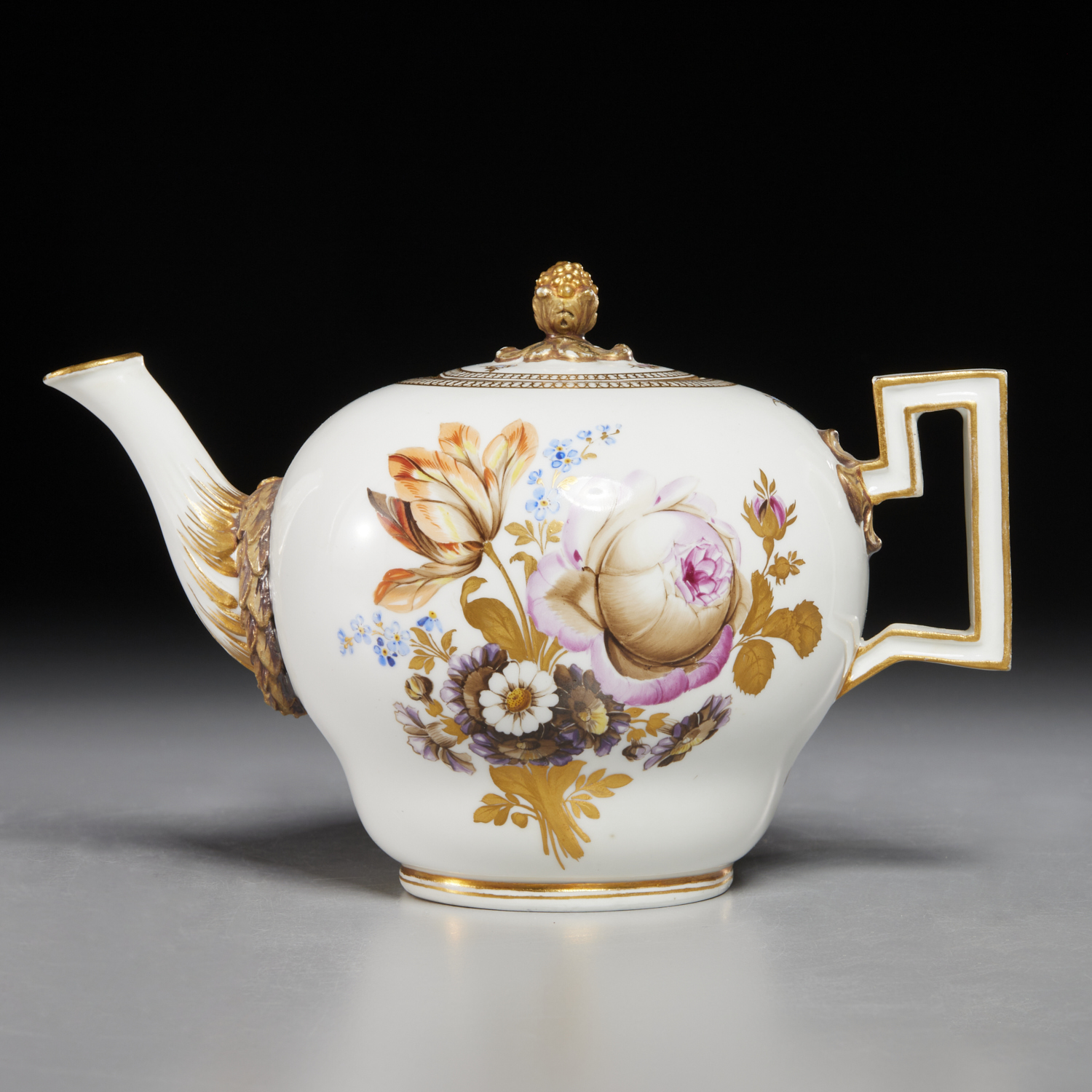 MEISSEN MARCOLINI TEAPOT AND COVER,