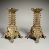 PAIR GOTHIC REVIVAL BRASS   360960
