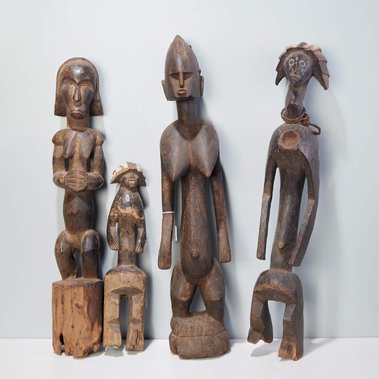  4 WEST AFRICAN CARVED FIGURES 360a49