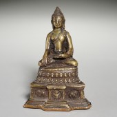 SEATED TIBETAN BUDDHA Likely 15th c.,