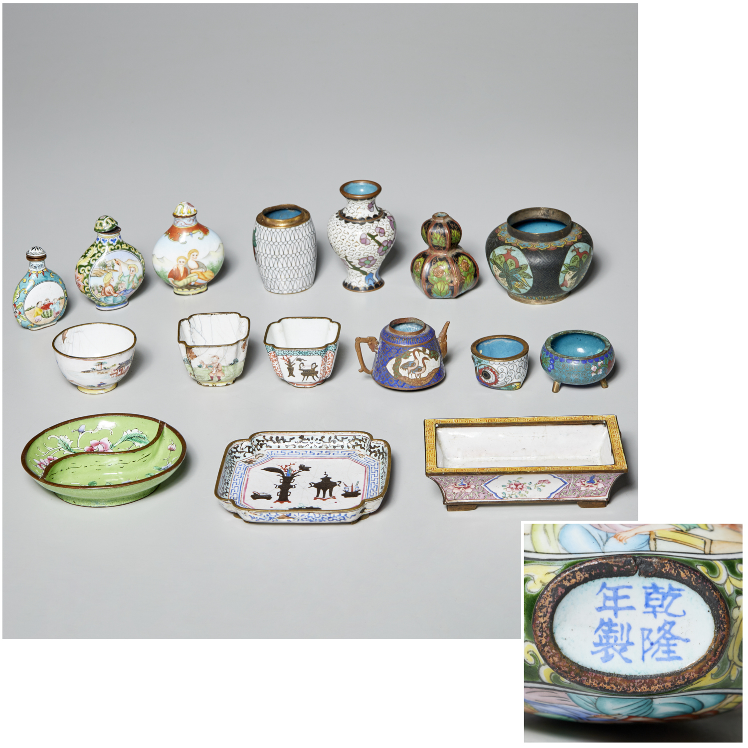GROUP CHINESE MINIATURE CLOISONNE 36115d