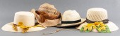 ASSORTED STRAW HATS, GROUP OF 4 Assortment