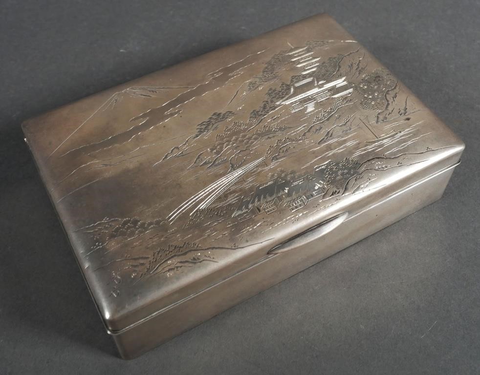 ANTIQUE JAPANESE STERLING BOXSterling 363d98