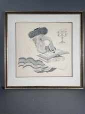 MARLENE LERMAN INK ON PAPERInk drawing