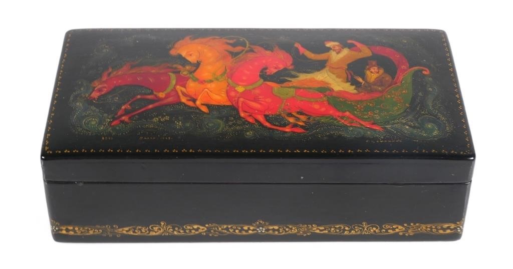 1968 PALEKH RUSSIAN LACQUER BOX 3648af