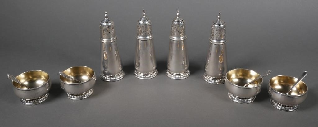  4 LUNT STERLING OPEN SALTS AND 364d38