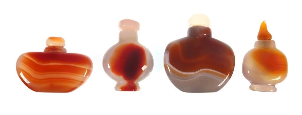 CHINESE AGATE SNUFF BOTTLES 4 These 364e39