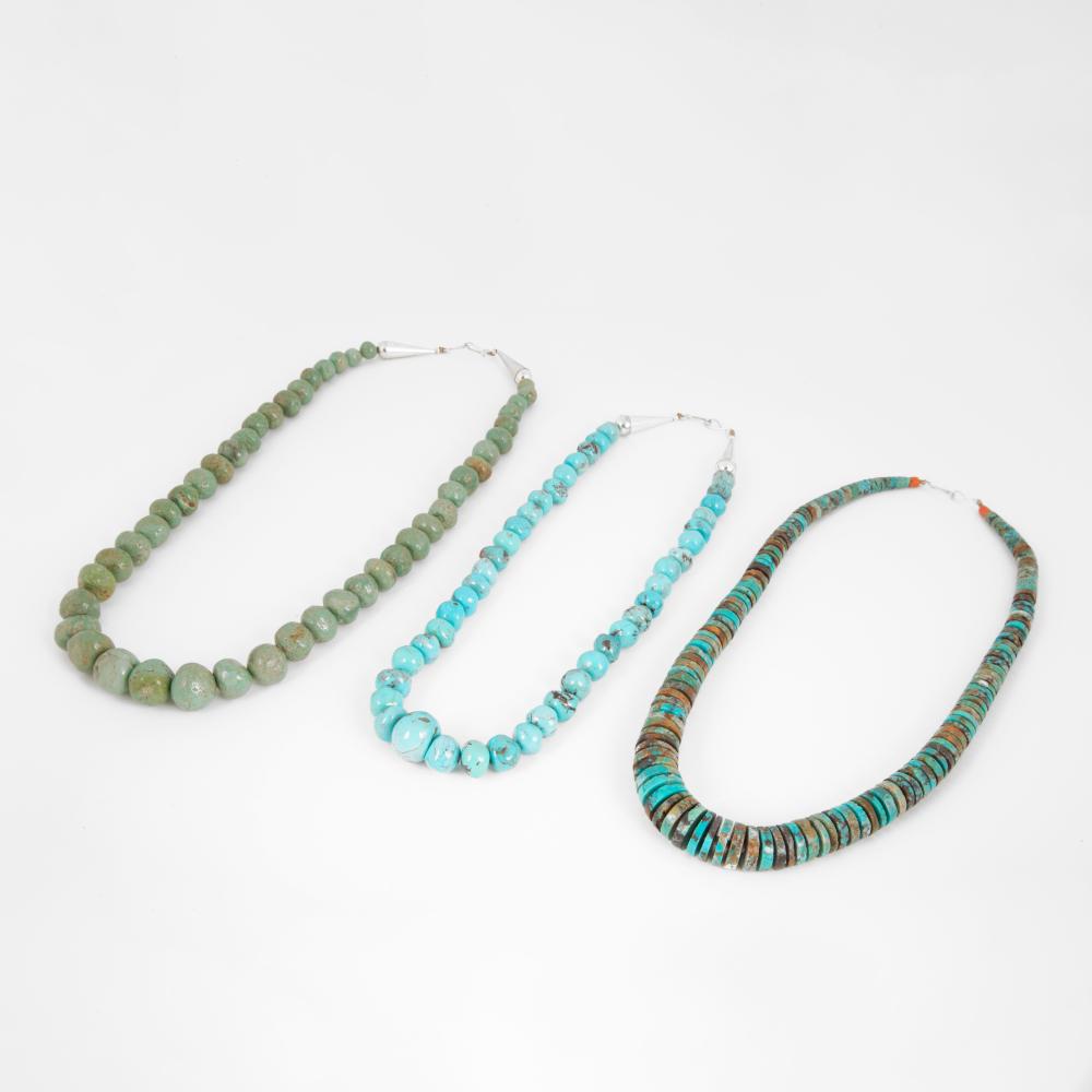 THREE TURQUOISE NECKLACES BY LESTER 363050
