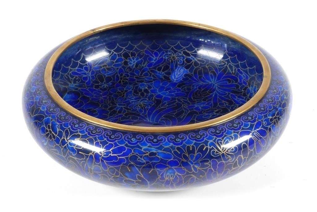 CHINESE CLOISONNE LOW BOWLVintage 363924
