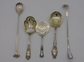 (5) ORNATE STERLING SILVER SERVING PIECES,