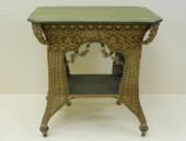 VICTORIAN WICKER TABLE, HEYWOOD BROTHERS