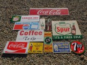 (12) VINTAGE SIGNS, TO INCLUDE: DRINK