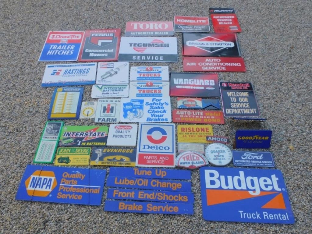 (36) METAL ADVERTISING SIGNS, RELATED