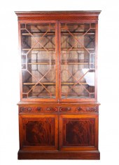 Large antique china hutch cabinet with