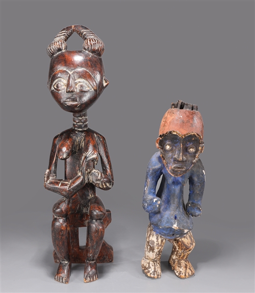 Two old African wood carvings including 366b4e
