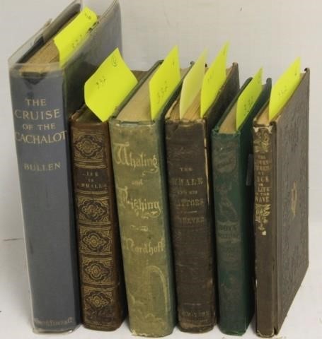 SIX 19TH C BOOKS RELATED TO WHALING 366d29