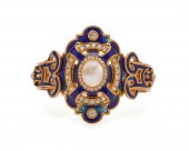 ATTRIBUTED TO CHAUMET 18K GOLD, ENAMEL,