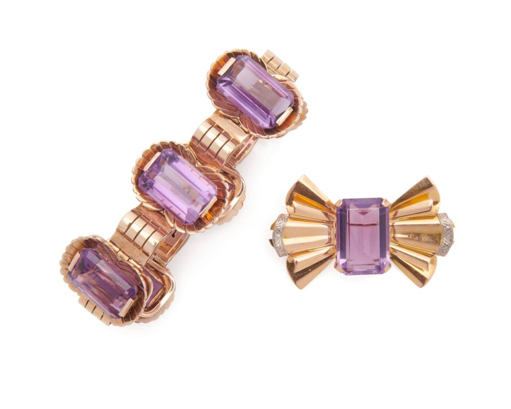 14K GOLD AND AMETHYST SUITE14K 367474