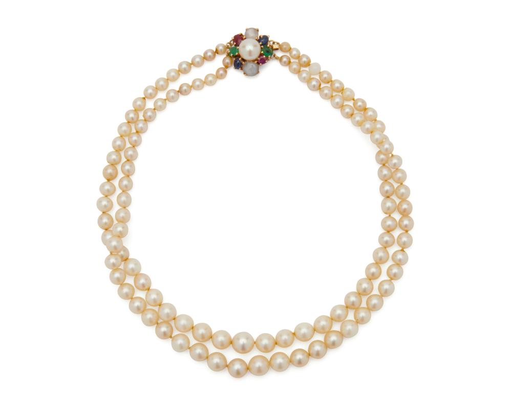 PEARL AND GEMSET NECKLACEPearl 367635