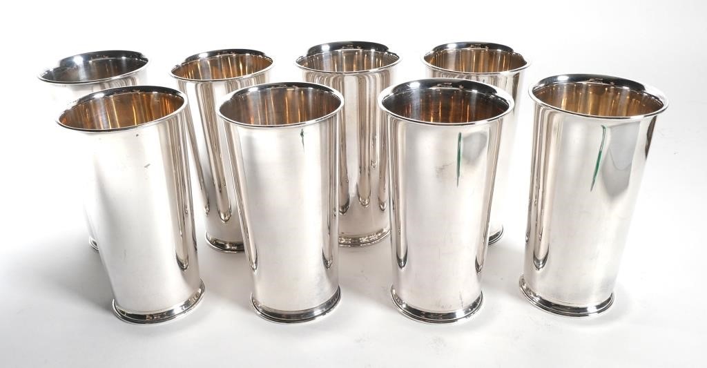  8 STERLING SILVER WATER TUMBLERS  36524f