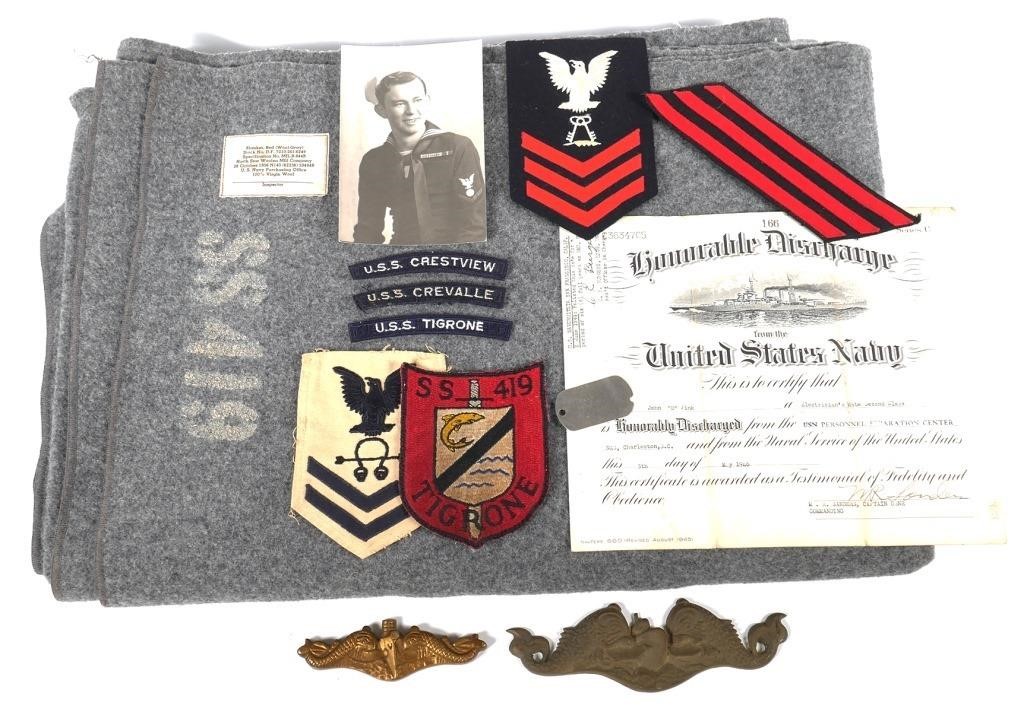 WWII US MILITARY NAVY SERVICE COLLECTIONPersonal 3653c1