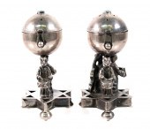 PAIR, RUSSIAN JUDAICA SILVER SPICE CONTAINERSPair