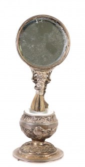 VICTORIAN SILVERPLATE SHAVING STAND