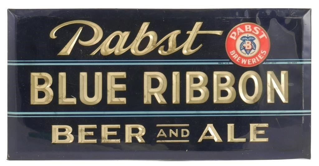 PABST BLUE RIBBON BEER TIN LITHO 365ff2
