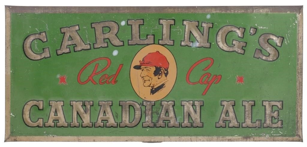 CARLING S RED CAP ALE TIN LITHO 365ff3