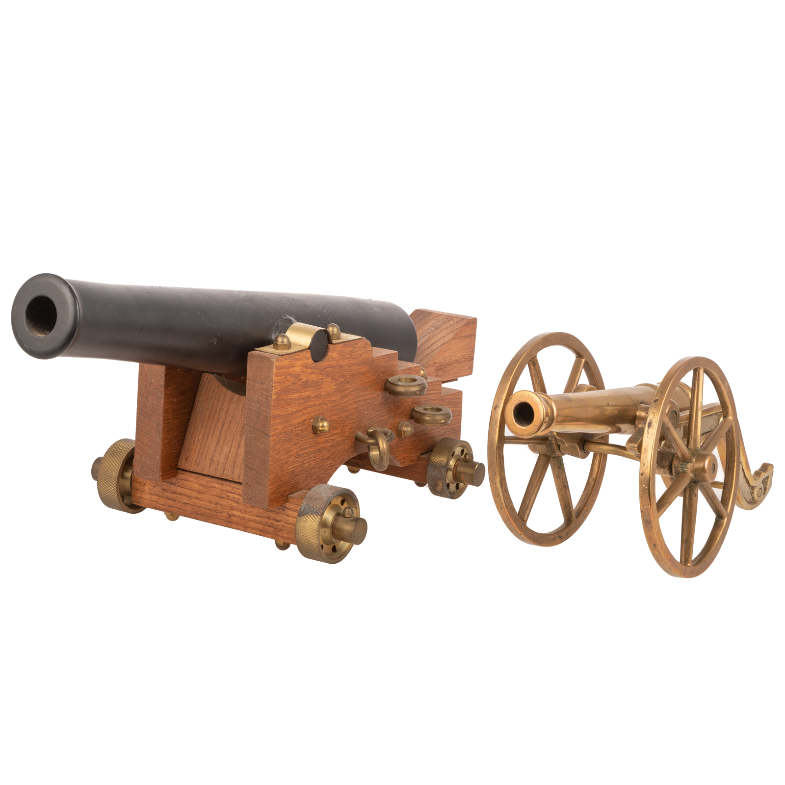 TWO MINIATURE BLACK POWDER CANNONS 369683