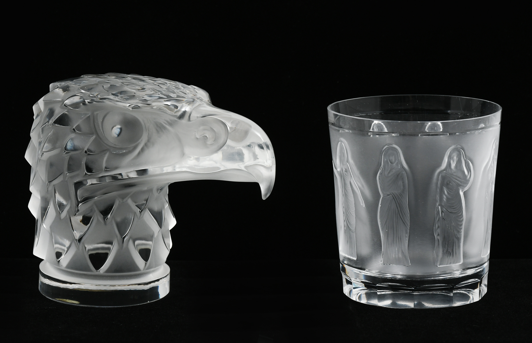 2 PC FRENCH LALIQUE CRYSTAL Comprising  369758