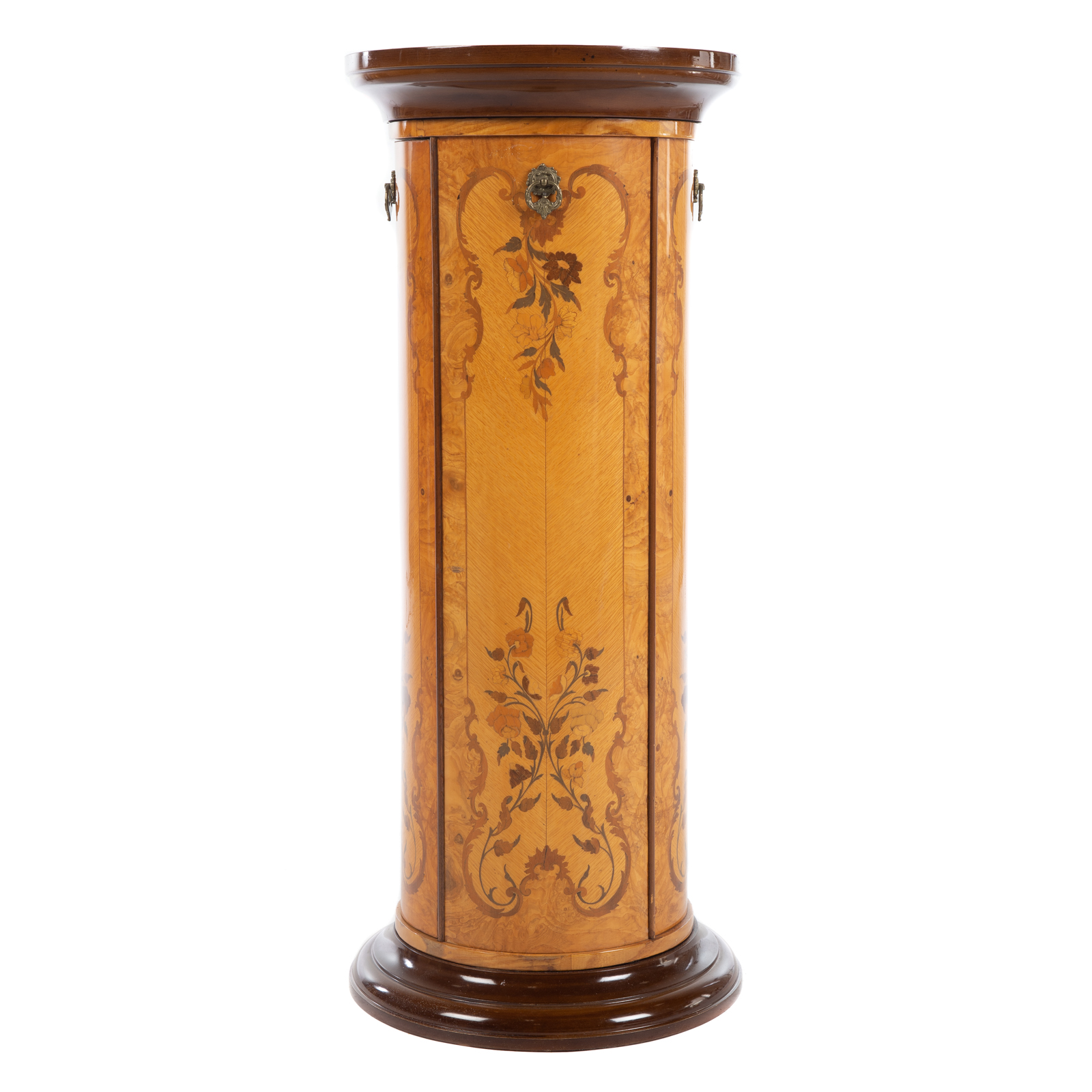 ITALIAN MARQUETRY INLAID CYLINDRICAL 369896