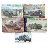 FIVE WWII GERMAN TANKS & VEHICLES Includes