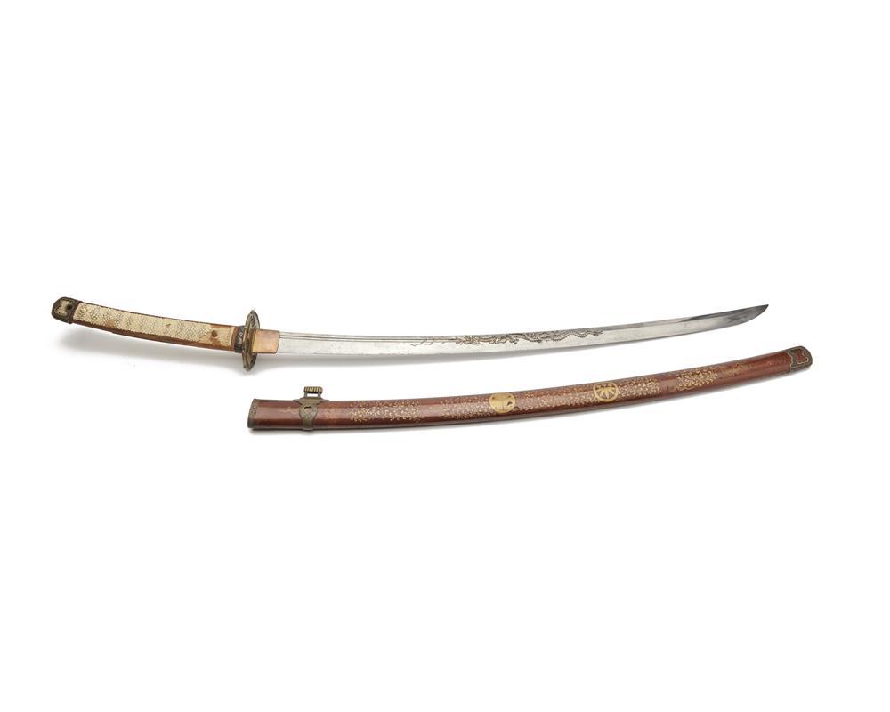 JAPANESE SWORD AND SCABBARD 19TH 367d92